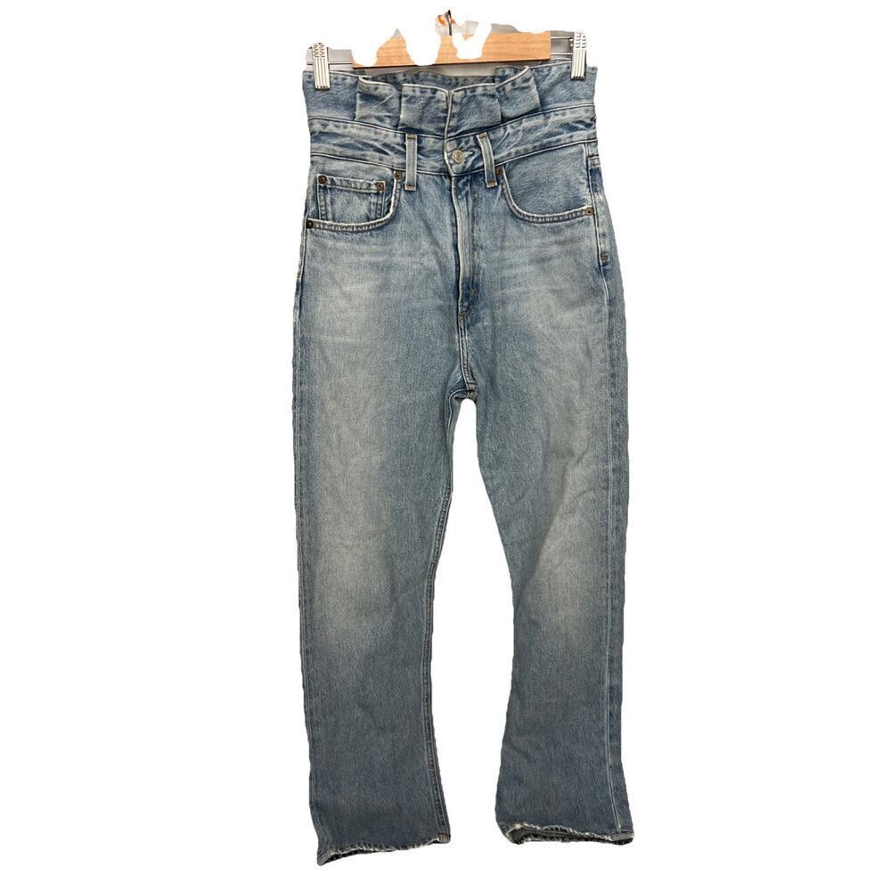 Agolde Paperbag 90’s Jeans Light Blue High Rise Size 25